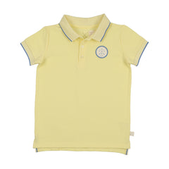 Analogie By Lil Legs Boating Crew Short Sleeve Polo - Yellow