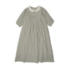 Analogie By Lil Legs Embroidered Collar Maxi 3/4 - Seafoam