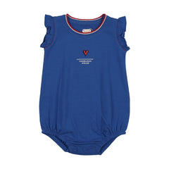Analogie By Lil Legs Outer Field Girls Romper - Electric Blue