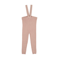 Analogie By Lil Legs Knit Long Suspender Leggings - Bud Pink