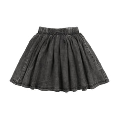 Analogie By Lil Legs Denim Drawstring Skirt - Black Wash