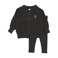Analogie By Lil Legs Boys Shabbos Lounge Set - Black