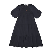 Analogie By Lil Legs Puff Sleeve Maxi 3/4 - Navy