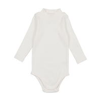 Lil Legs Ribbed Mock Neck Onesie Winter White