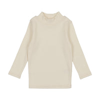 Lil Legs Ribbed Mock Neck Ivory