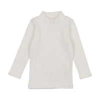 Lil Legs Ribbed Mock Neck Winter White