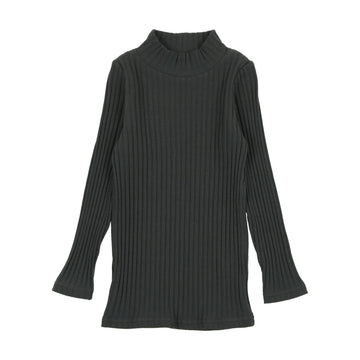 Lil Legs Ribbed Mockneck Midnight