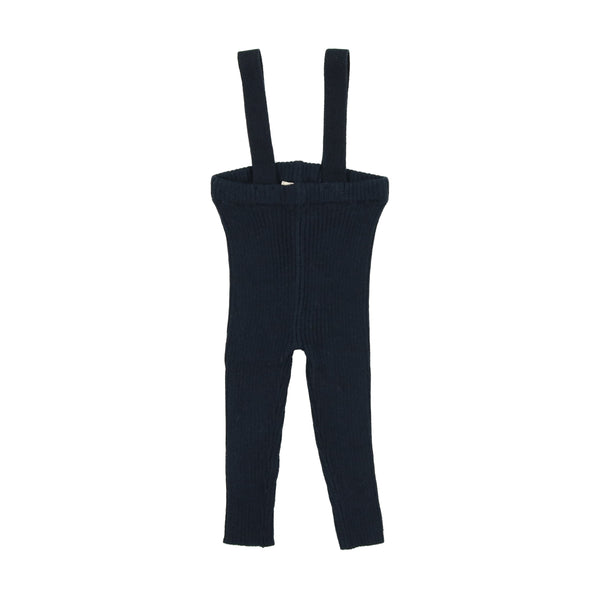 Analogie By Lil Legs Knit Suspender Leggings Navy