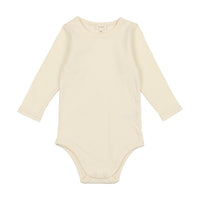 Lil Legs Ribbed Crewneck Onesie Winter White