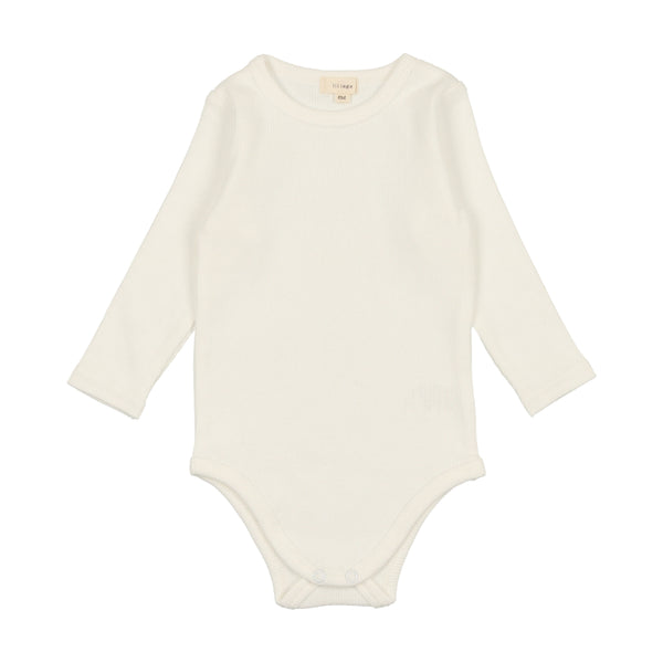 Lil Legs Ribbed Crewneck Onesie Ivory