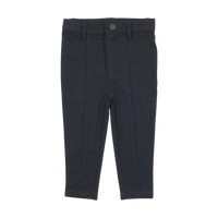 Lil Legs Navy Boys Basics Ponte (Knit) Husky Pants With Seam