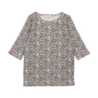 Analogie By Lil Legs Three Quarter Sleeve Tee Multi Color Floral