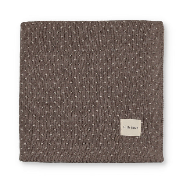 Little Fawn V Print Knit Blanket (for Pillow)