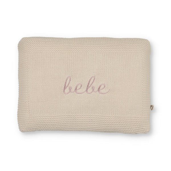 Little Fawn Bebe Embroidered Knit Pillow