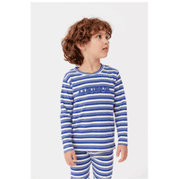 Crew Lounge Blue Rib Stripe Set