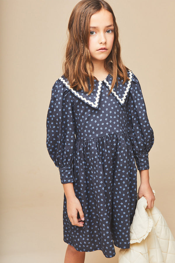 Mipounet Blue Lucie Printed Dress