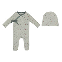 Mini Label Boys Printed Mushroom Footie and Hat