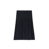 Mallory and Merlot  Black Ranger Silk Knit Pleated Skirt