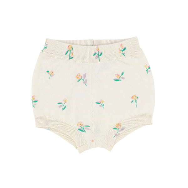Marmar Cream Floral Knit Bloomers