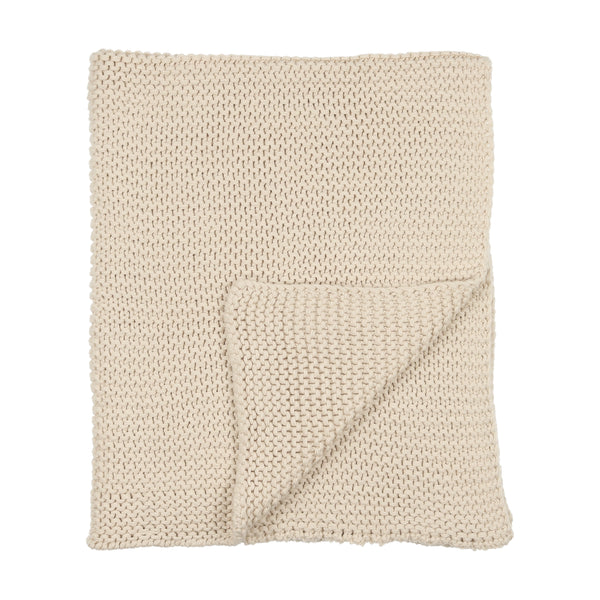 Mema Knits Natural Super Chunky Knit Blanket