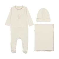 Mema Knits Winter White Doll Three Piece Set