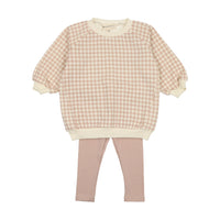 Mema Knits Pale Pink Sweatshirt Set