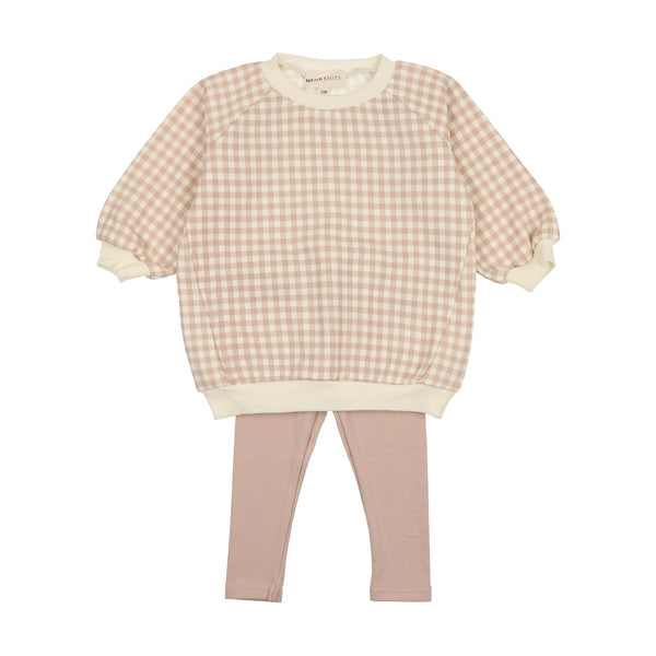 Mema Knits Pale Pink Sweatshirt Set