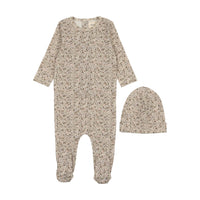 Mema Knits Floral Print Floral Footie