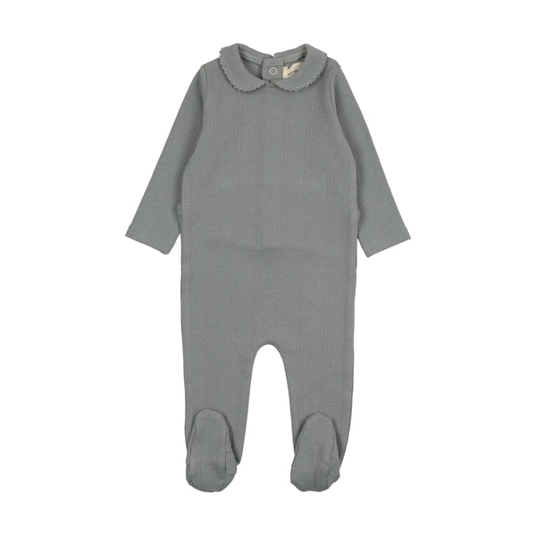 Mema Knits Dove Pointelle Footie