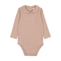 Mema Knits Dusty Pink Solid Girls Onesie