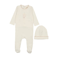 Mema Knits Winter White Doll Footie