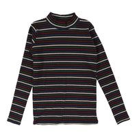 Lil Legs Printed Mockneck Black Multicolor