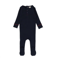 Lil Legs Henley Footie Navy