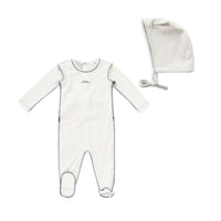 Kipp Baby Navy Edge Stitch Layette Set