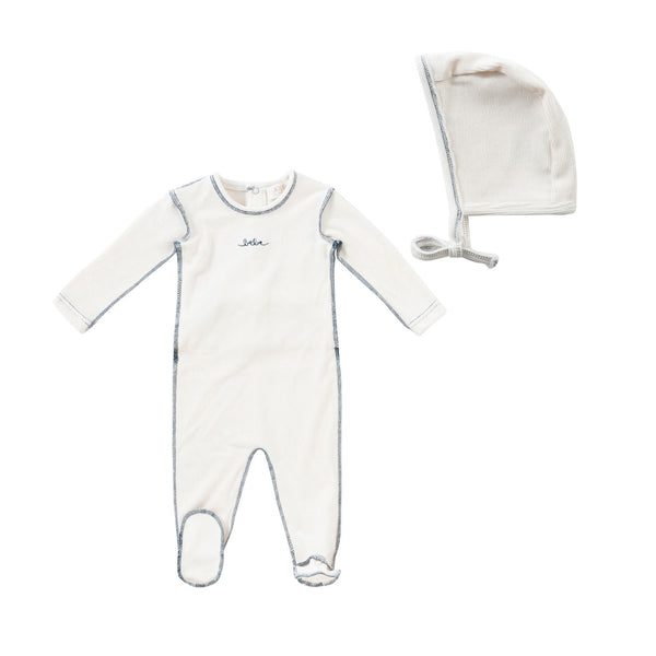 Kipp Baby Navy Edge Stitch Layette Set