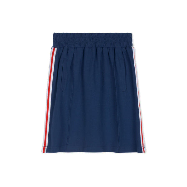 Cabana Navy Colorful Side Stripe A-line Skirt