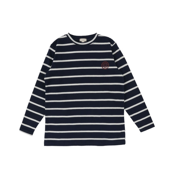 Lil Legs The Basic Tee Navy/Cream Stripe