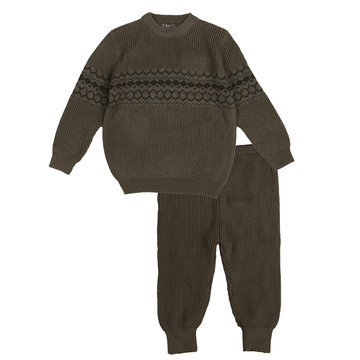 Belati Basil Intarsia knit baby set (BKN645)