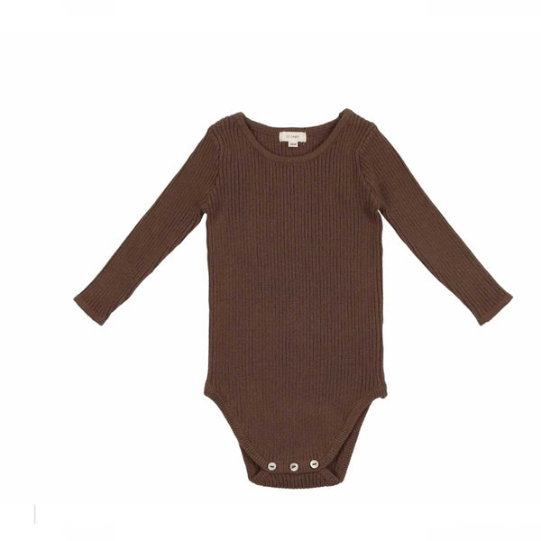 Lil Legs Knit Crewneck Onesie Brown