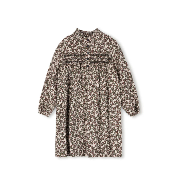 One Child Floral Cram - Floral Printed Smocking Dress