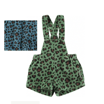 Piupiuchick Blue W/ Animal Print High Shorts W/ Straps