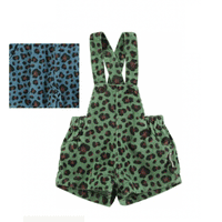 Piupiuchick Blue W/ Animal Print High Shorts W/ Straps