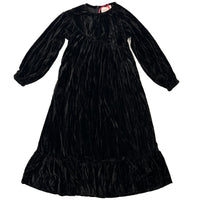 Pashmini Black Chloe Crushed Velvet Maxi