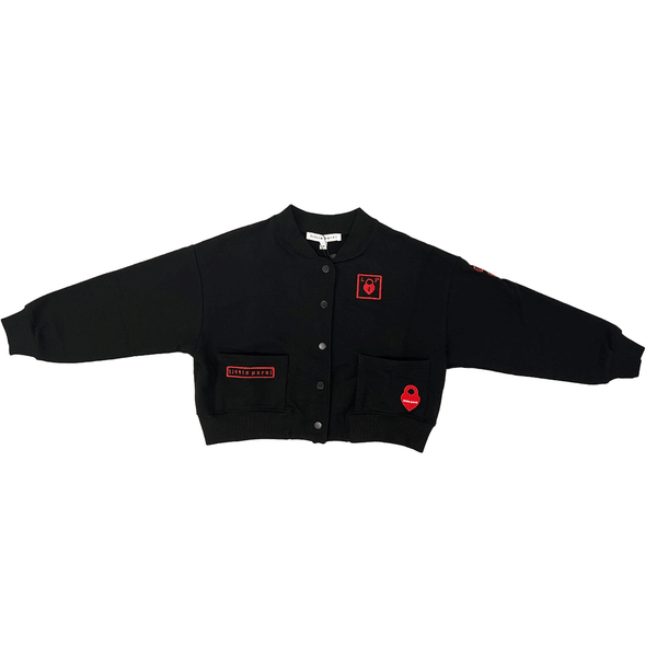 Little Parni Black Baby Multipatch Bomber (K465)