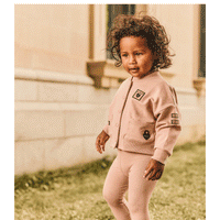 Little Parni Pink Baby Multipatch Bomber (K465)