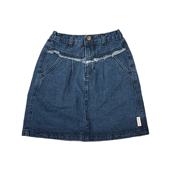 Piupiuchick Navy Denim Knee-Lenght Skirt