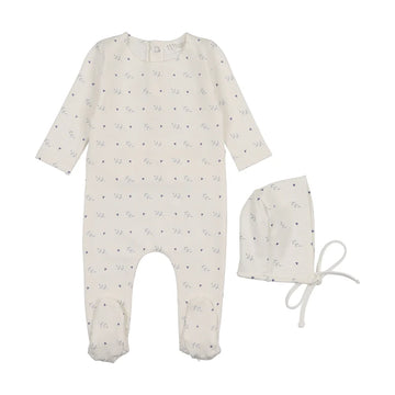 Peluche Offshoot Teakettle Blue Footie Set