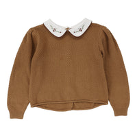 Analogie By Lil Legs Peter Pan Knit Sweater Camel