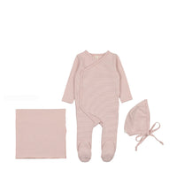 Lilette By Lil Legs Pinstripe Layette Set Pink