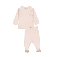Marmar Pink Wrap + Leggings Pixa Set (Diamond Pointelle Fabric)